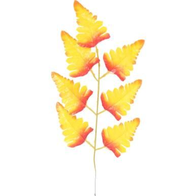 GAŁĄZKA JESIENNEJ PAPROCI 37 CM ŻÓŁTA