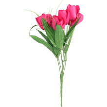 Bukiet 6 TULIPAN&Oacute;W z trawką 34 cm r&oacute;żowy