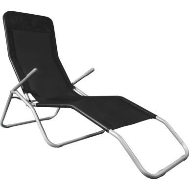 Leżak ogrodowy czarny