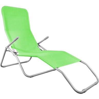 Leżak ogrodowy zielony