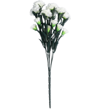 Bukiet GOŹDZIKÓW 42 cm  BIAŁY