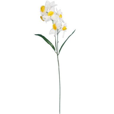 GAŁĄZKA Z 9 KWIATAMI NARCYZA 70 CM BIAŁA