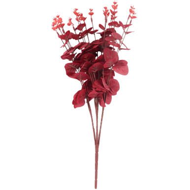 Bukiet liści EUCALYPTUSA w kolorze BORDOWYM 50 cm