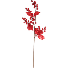 GAŁĄZKA z JARZĘBINĄ  czerwona 68 CM