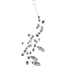 Girlanda dekoracyjna z kryształkami , potr&oacute;jna gałązka do zawieszenia 25 cm