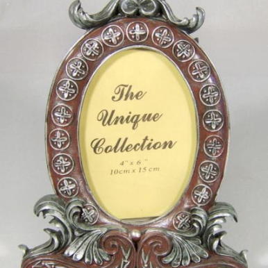 Ramka na zdjęcie brązowo-srebrna z perłą 28x20cm