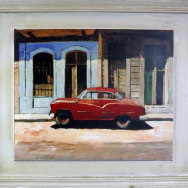 Czerwony Samochód Seria Obrazów 48.5x41cm, Część 1 z 3