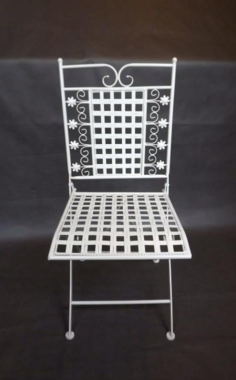 Krzesło kremowe Metaloplastyka Prowansja