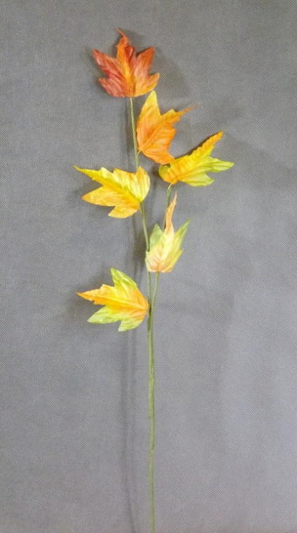 Gałązka jesiennych liści - Pomarańczowy, 50cm