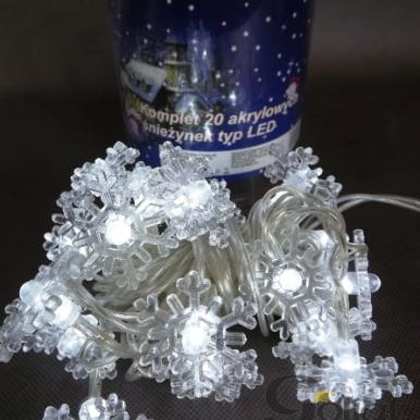 Lampki choinkowe 20L Lampki/led/śnieżynki