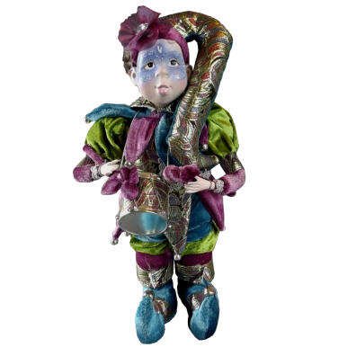 Elegancki Pierrot z Ceramicznym Akcentem i Pozytywką