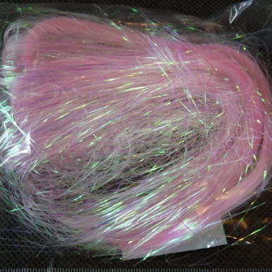 Świąteczne Sianko Dekoracyjne - R&oacute;żowy Opalizujący