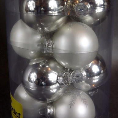 Kpl.12 bombek(60) srebrnych