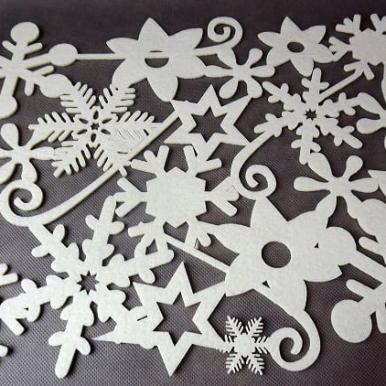 Prostokątna Serweta Filcowa koloru Kremowego 40x30cm