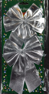 Kpl. 2 srebrnych kokard o wymiarach 17x12cm (szt)