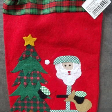 Worek na prezenty z Mikołajem 37x22cm