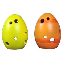 Jajko ceramiczne z zajączkiem lampion w kolorze pomarańczowym 10x7 cm