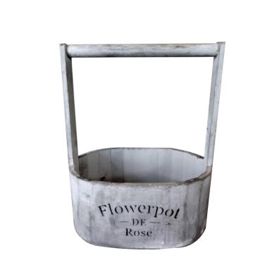 Drewniana szara osłonka z uchwytem 32x26x17 cm