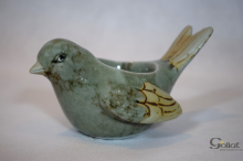 Ceramiczny Świecznik w Kształcie Ptaka z Celowymi Spękaniem na Tealighty