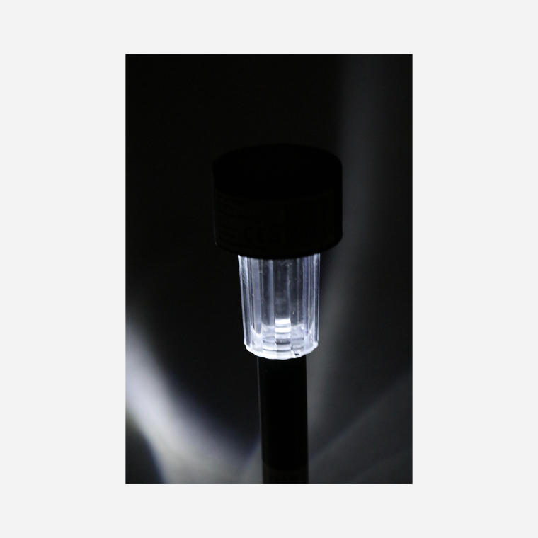 Lampa solarna biała dioda słupek 31 cm