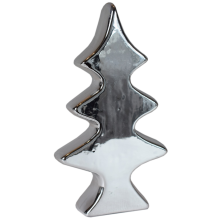 Srebrna Choinka Ceramiczna Chromowana o Wysokości 22,5 cm