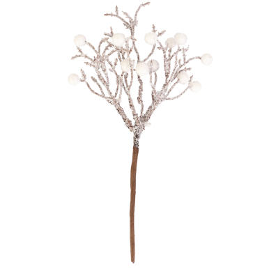 Dekoracja na piku biała 25 cm