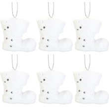 Komplet 6 bucików styropianowych śnieżnych 6.5 cm