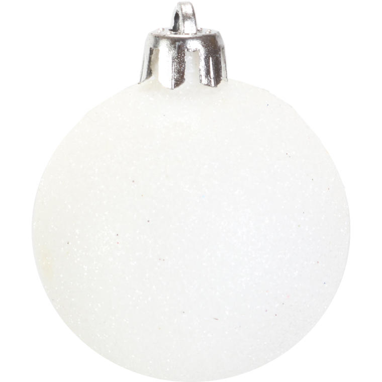 Komplet 4 bombek plastikowych białych