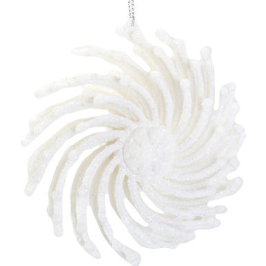 Komplet 3 brokatowych ozd&oacute;b śnieżnych 8,5 cm