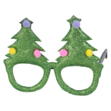 Okulary Świąteczne w Kształcie Choinki - Kolor Zielony