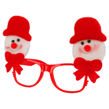 Okulary świąteczne z bałwankami.