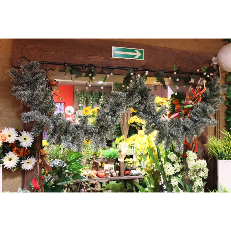 Girlanda świerkowa biało zielona GLM10 270 cm