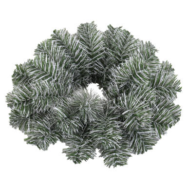 Wianek świerkowy POLSKI zielono biały 30 cm