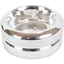 Świecznik ceramiczny na świeczkę tealight srebrny