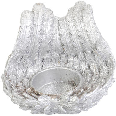 Świecznik srebrne skrzydła