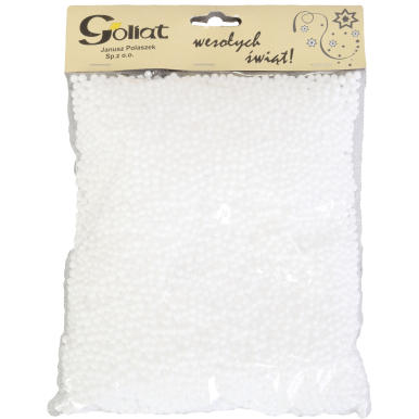 Białe Kuleczki Styropianowe do Dekoracji 4-6mm w Woreczku Foliowym