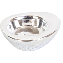 Srebrny Ceramiczny Świecznik na Tealight w Kształcie Łezki