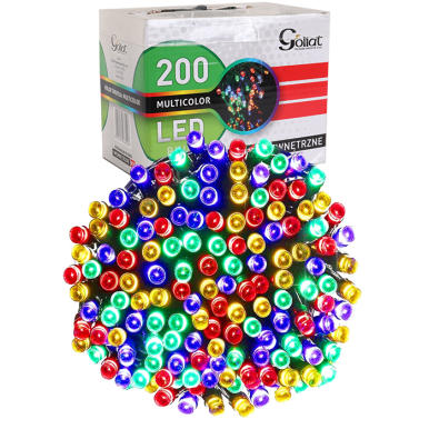 Lampki choinkowe 200 led multikolor wewnętrzne w ringu