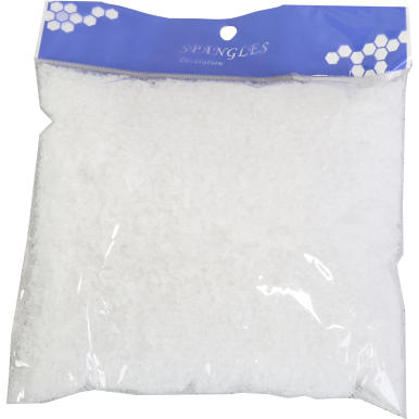 Biały Sypki Śnieg Dekoracyjny w Woreczku 20g