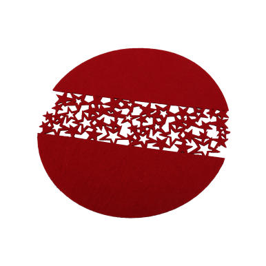 Serweta filcowa w gwiazdki  czerwona