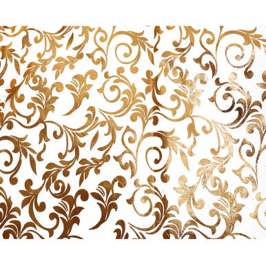 Obrus z organzy dekorowanej, złoty, 200x150 cm, LST3053, nr 5