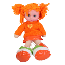 Śpiewająca Lalka-Przytulanka z Świecącymi Kolczykami i Pomarańczowym Ubrankiem
