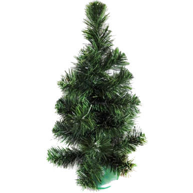Choinka Sztuczna ZIELONO-SREBRNA 45 CM, Polskiego Producenta GOLIAT, Gotowa do Rozłożenia