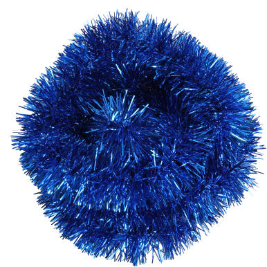 Niebieski Łańcuch Choinkowy z Metalizowanej Folii 2 m - Produkt Polski