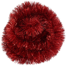 Czerwony Łańcuch Choinkowy z Metalizowanej Folii, 5 cm x 2 m - PRODUKT POLSKI -GOLIAT