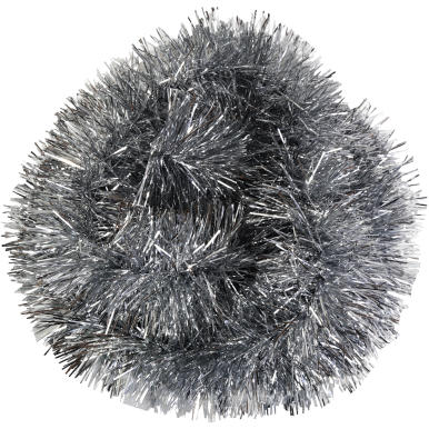 Srebrny Łańcuch Choinkowy z Metalizowanej Folii 2m - Goliat