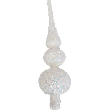 Czub plastikowy na choinkę 28 cm biały