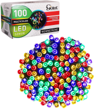 Lampki choinkowe 100 LED z dod. gniazdem wewnętrzne multicolor
