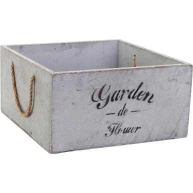 Duża Osłonka Drewniana Vintage z Uchwytami na Kwiaty i Zioła Garden