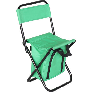 Zielone Krzesełko Turystyczne i Wędkarskie z Oparciem i Izolacyjną Torbą na Żywność BS-032